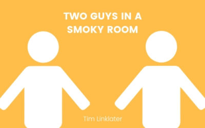Two guys in a smoky room